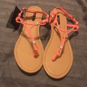 Coral summer sandals